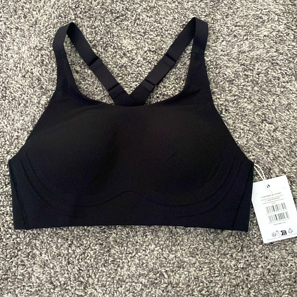 Gymshark Cross Back Sports Bra In Black NEW Size Small High Support